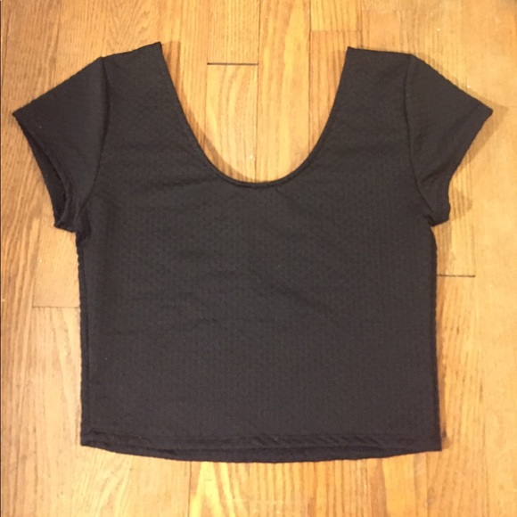 Black Crop Top - Picture 2 of 3